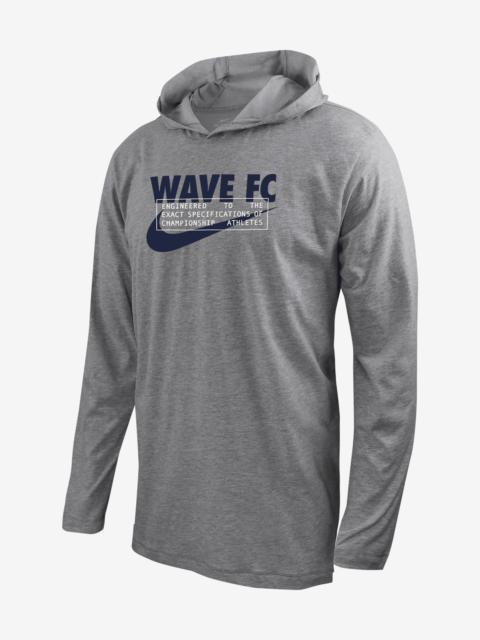 San Diego Wave Nike Men's Soccer Long-Sleeve Hooded T-Shirt