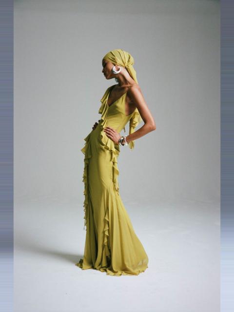 De La Vali MAYARA MAXI DRESS IN YELLOW GEORGETTE