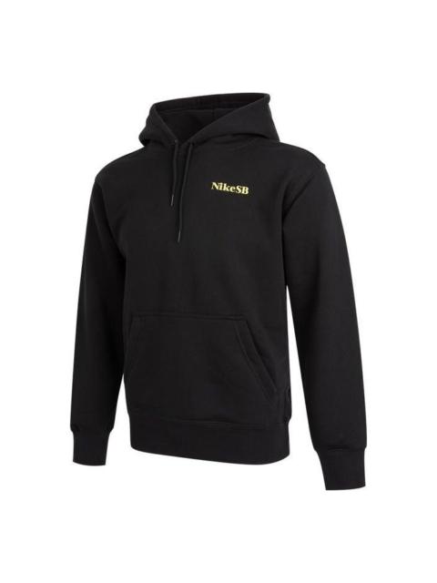 Nike Nike Solid Color Alphabet Hooded Long Sleeves Hoodie Men's Black DA4256-010