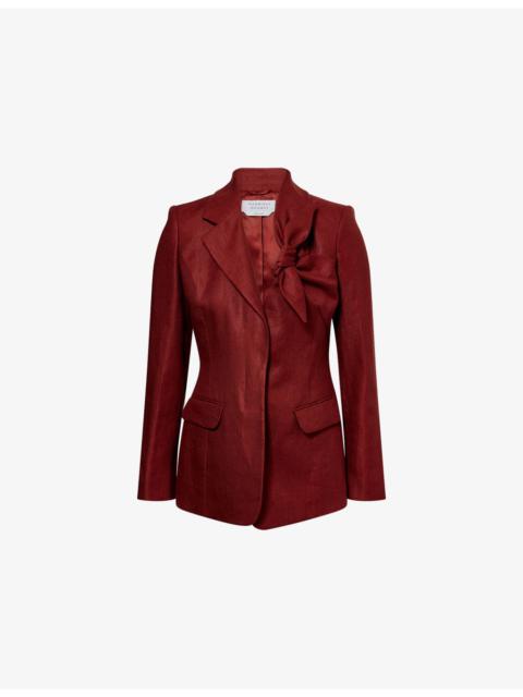 GABRIELA HEARST Oslo Knot Linen Blazer