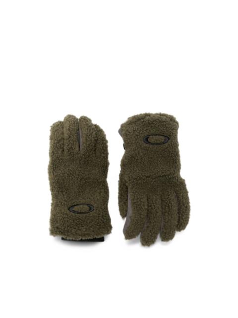OAKLEY fleece-texture logo-patch gloves