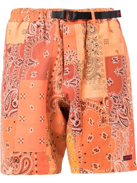 Readymade paisley-print buckle-fastening shorts