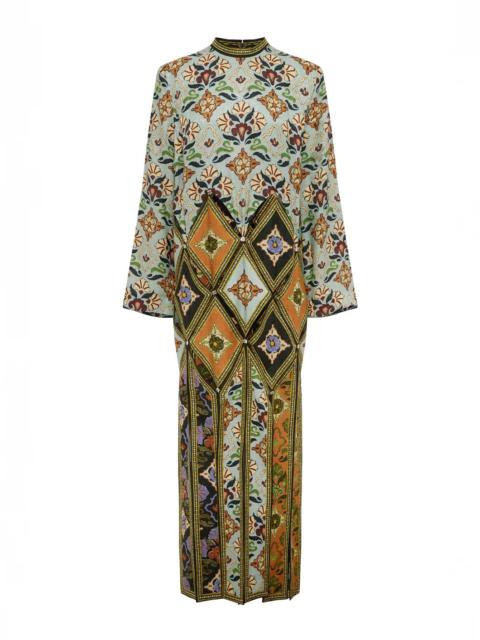 CECE SPLICED MIDI DRESS