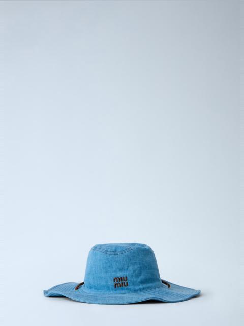 Miu Miu Wide-Brimmed Logo Hat