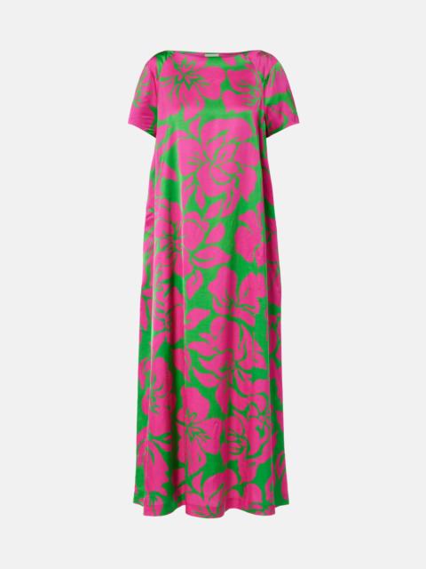 Dries Van Noten Floral satin midi dress