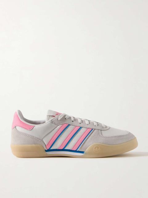 adidas Originals Squash Indoor suede and leather-trimmed mesh sneakers