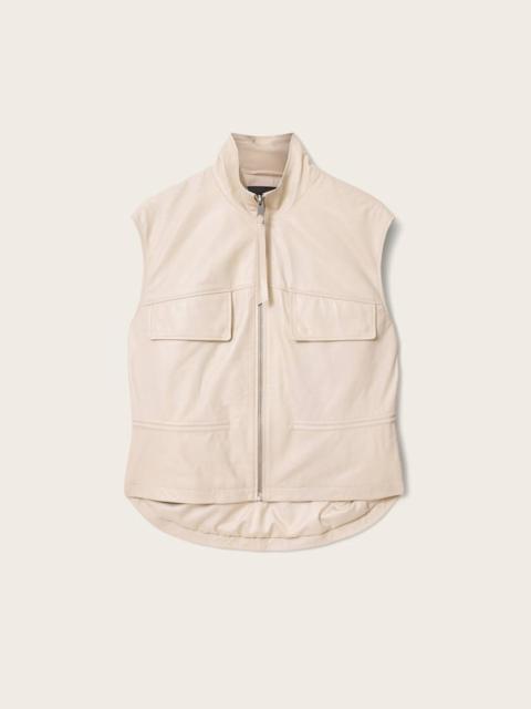ALLSAINTS FLOR RELAXED FIT LEATHER GILET