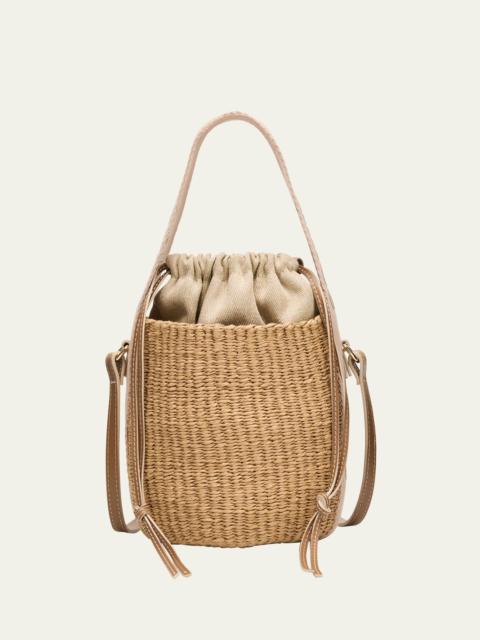 Chloé Woody Small Mifuko Basket Bag with Logo Webbing