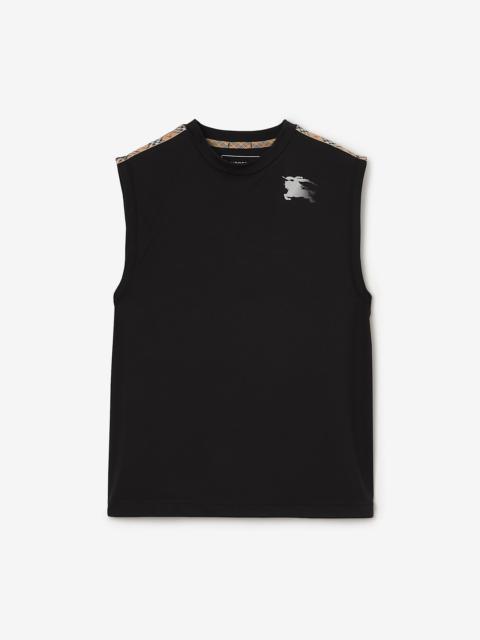 Burberry Check Trim Jersey Tank Top