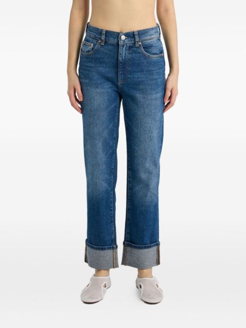 DL1961 cuffed high-rise jeans