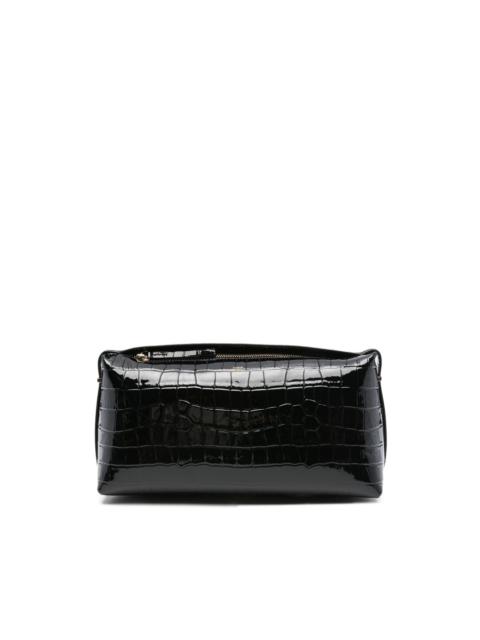 Totême crocodile-embossed clutch