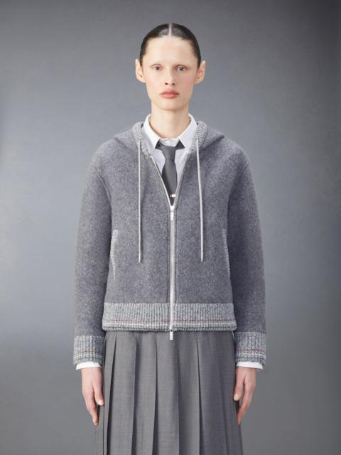 fleece zipped-up cardigan