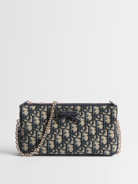 Dior Dior Oblique Bow Pouch with Chain