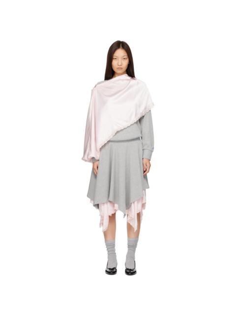 SANDY LIANG Gray & Pink Tulsa Midi Dress