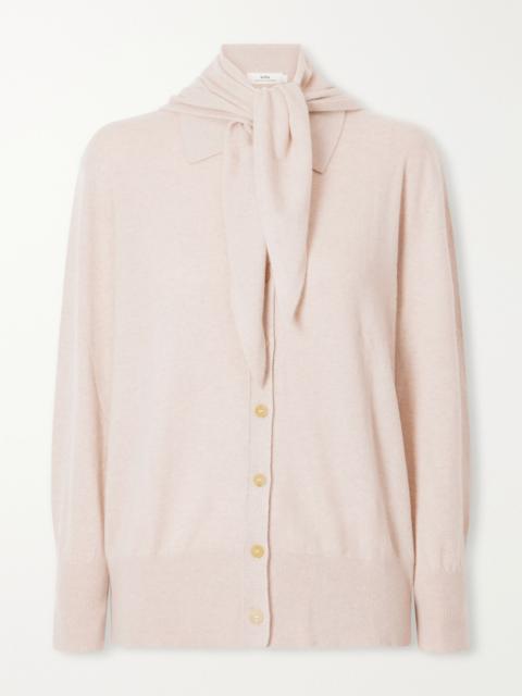 arch4 Scarf-detailed cashmere sweater Beige