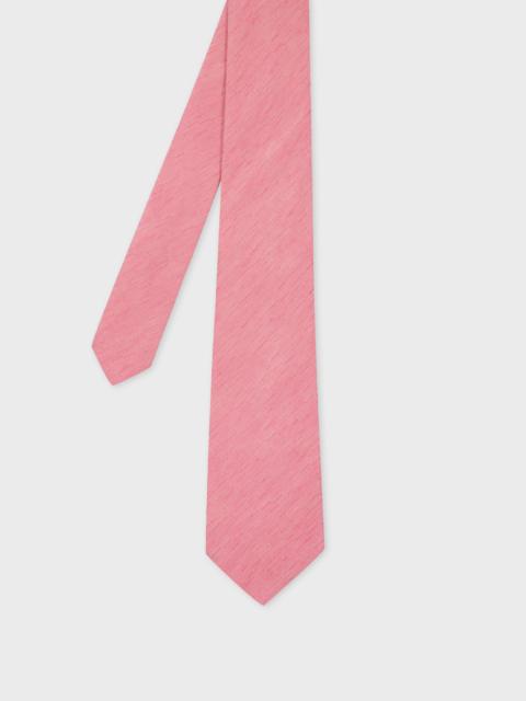 Paul Smith Pink Linen-Silk Blend Textured Tie