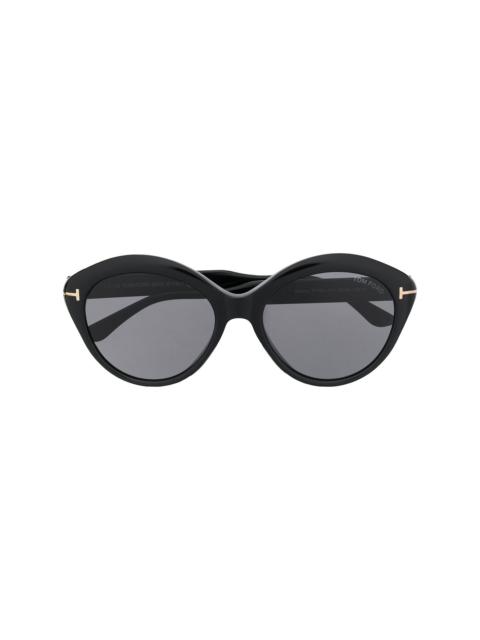 TOM FORD FT0763 01A round-frame sunglasses