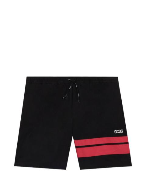 GCDS striped swim shorts