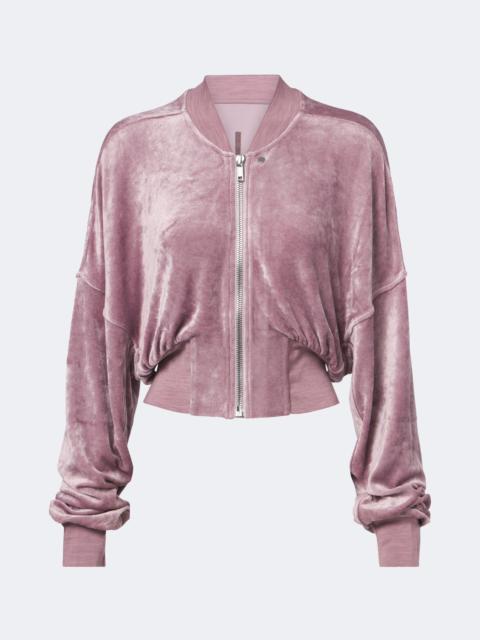 Rick Owens Flight velvet jersey bomber jacket
