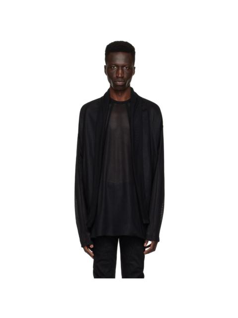 Julius Black Drape Neck Cardigan