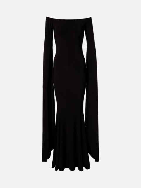 NORMA KAMALI Draped off-shoulder jersey gown