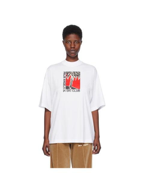 Palm Angels White 'Ski Club' T-Shirt
