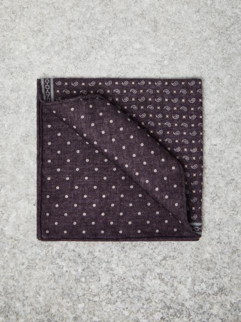 Brunello Cucinelli Double face silk pocket square