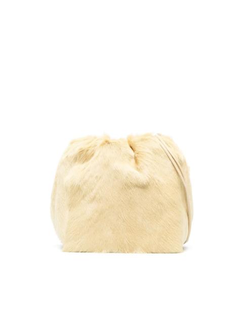 Jil Sander fur drawstring-fastening shoulder bag