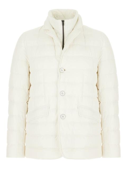 Herno quilted button-fastening padded jacket