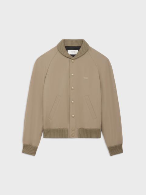 CELINE le palace embroidered teddy jacket in satin-finish