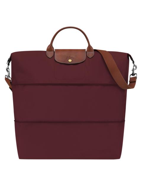 Le Pliage Original Travel bag expandable Burgundy - Recycled canvas