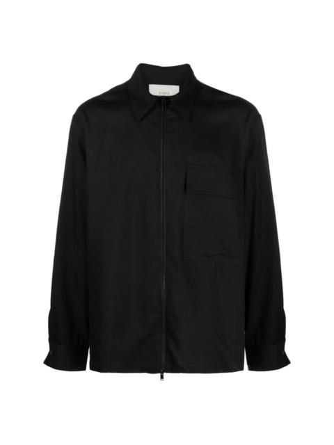 zip-fastening shirt jacket