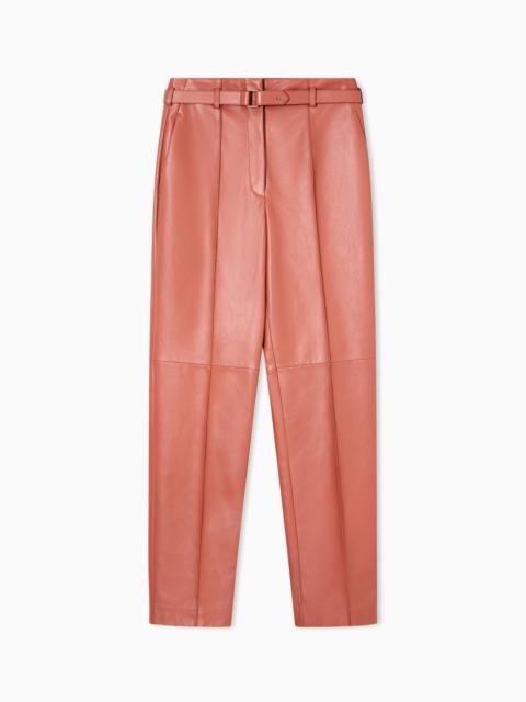GIORGIO ARMANI NAPPA LAMBSKIN TROUSERS
