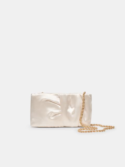 dolce vita ROZEY CLUTCH WHITE SATIN
