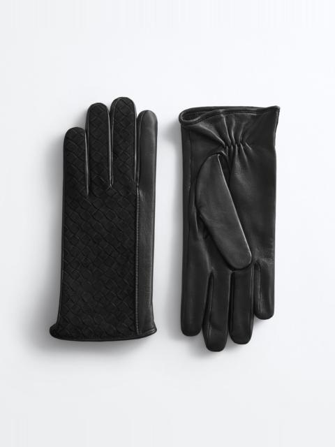 Bottega Veneta Intrecciato Suede Leather Gloves