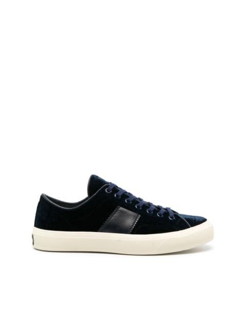 TOM FORD Cambridge crocodile-effect leather sneakers