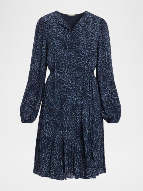 KOBI HALPERIN Cheryl Leopard-Print Viscose Midi Dress