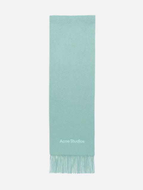 Acne Studios Long-Hair Alpaca-Wool Scarf - Mint green