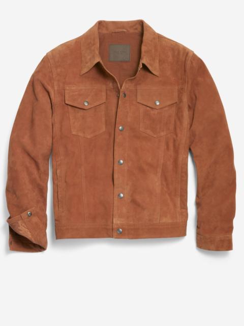 COLE HAAN Men's Trucker Suede Jacket