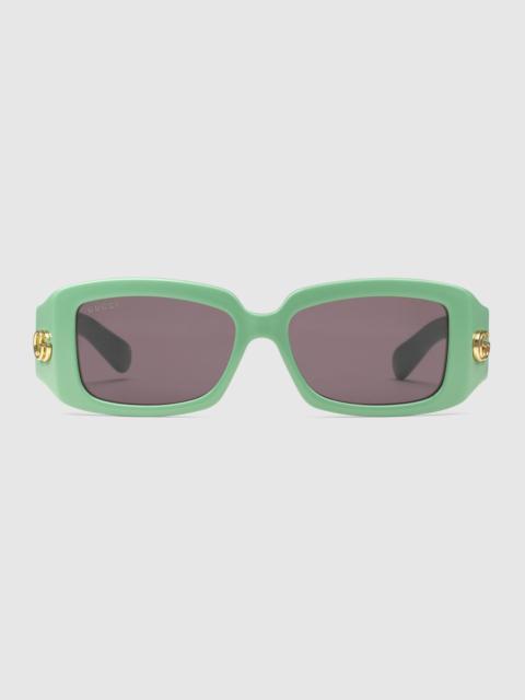 Rectangular frame sunglasses