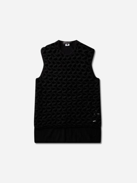 Comme des Garçons Homme Plus Men's Crochet Knit Vest Black