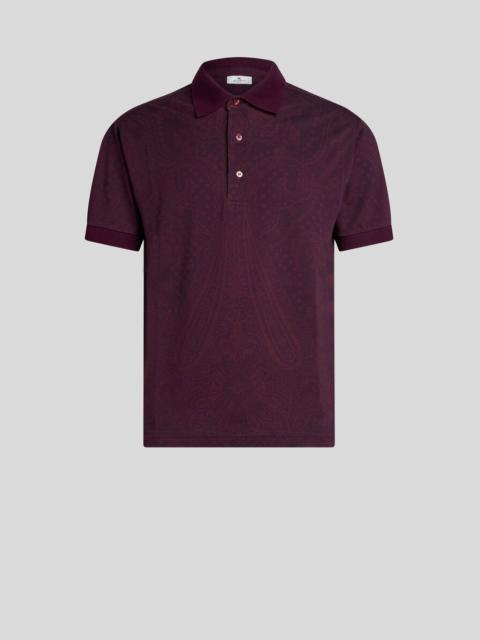 PAISLEY COTTON POLO SHIRT