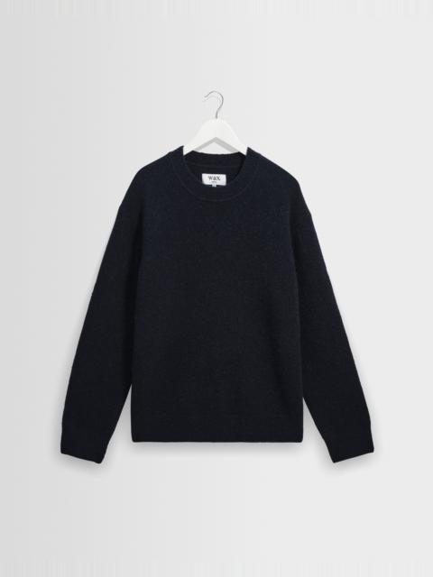 Wax London Wilde - Navy Fluffy Wool Crewneck
