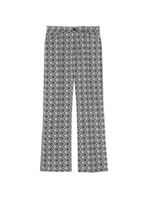 crescent-moon print trousers