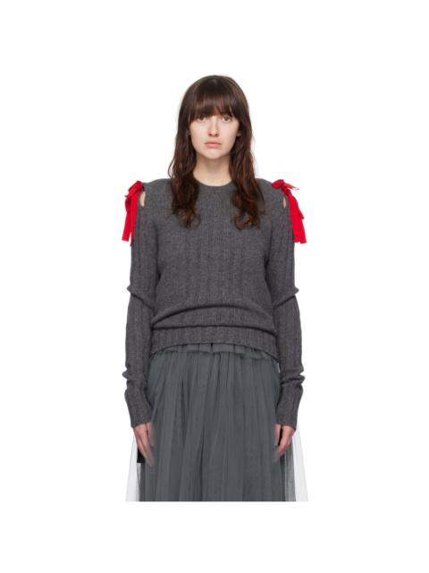 Molly Goddard Gray Ozzy Sweater