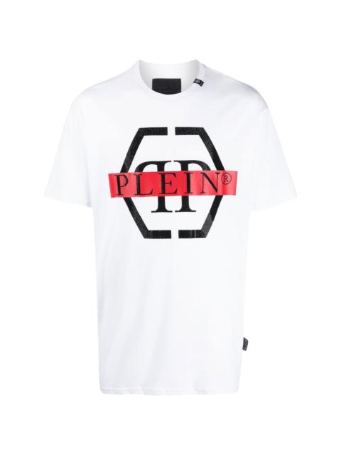 Hexagon-print T-shirt