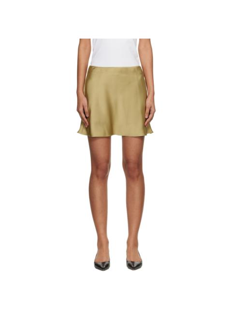 Dunst Yellow Satin Mini Skort