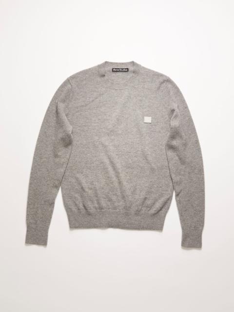 Crewneck wool sweater grey melange