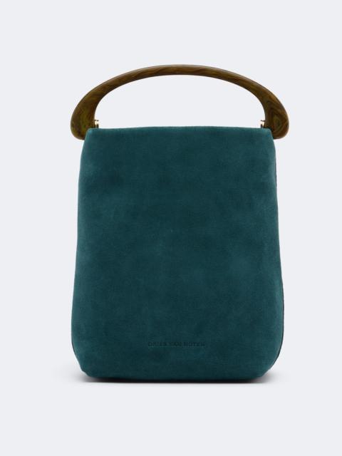 Dries Van Noten Crisp Mini suede top-handle bag