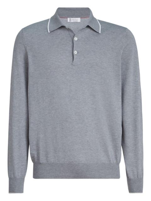 Brunello Cucinelli long-sleeve button-fastening polo shirt